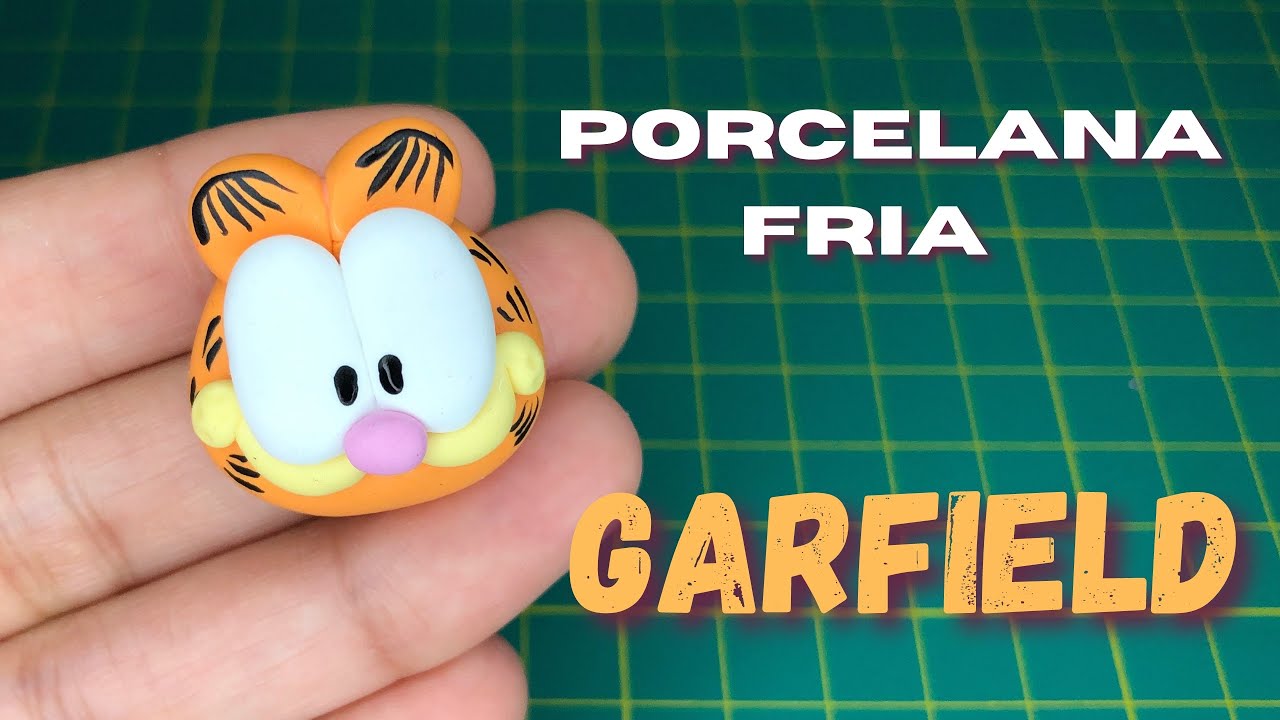 Gato Garfield en PORCELANA FRÍA/ Figuras en porcelana fría 🐱🐈