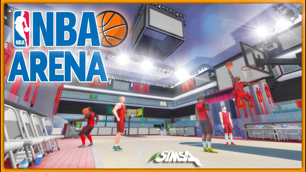 I Built A Real NBA Basketball Arena In The Sims 4 | NO CC | The sims 4 speed build 2020