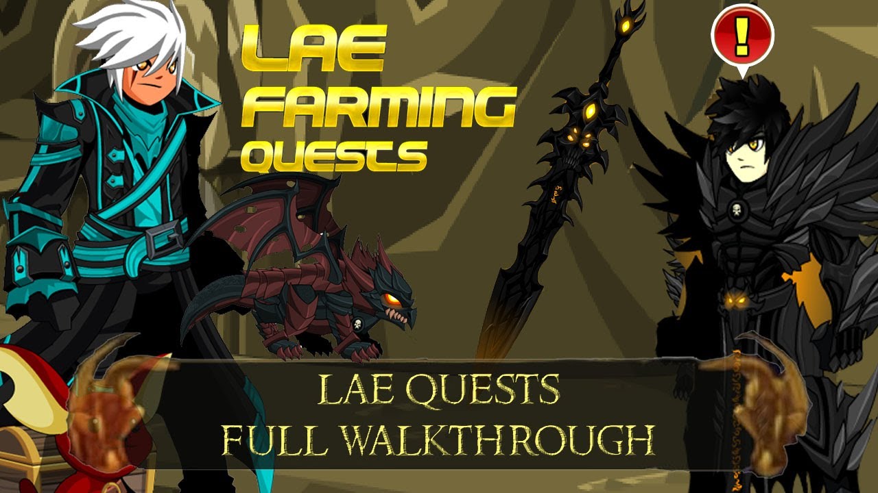 AQW Lae Quests Guide /join tercessuinotlim | Hollowborn Oblivion Blade + Archfiend Baby Dragon