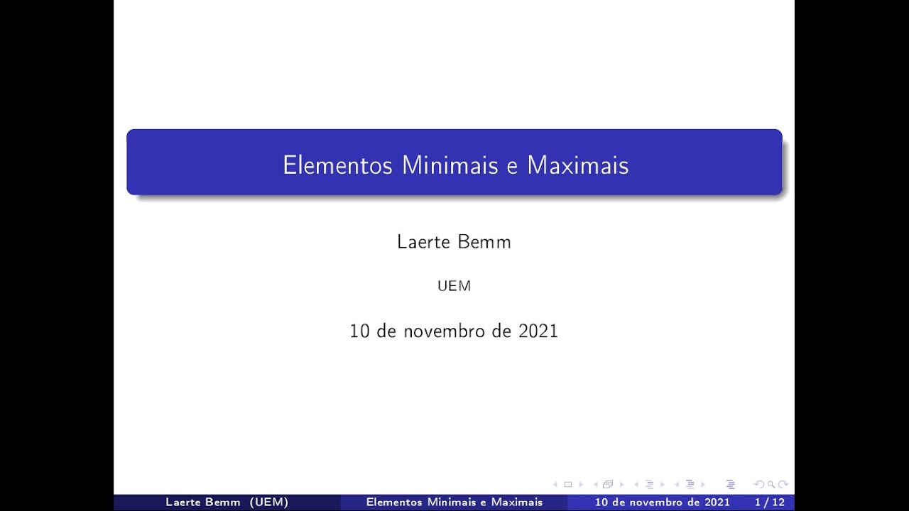 Relações: Aula 20 - Parte I: Elementos Minimais e Maximais