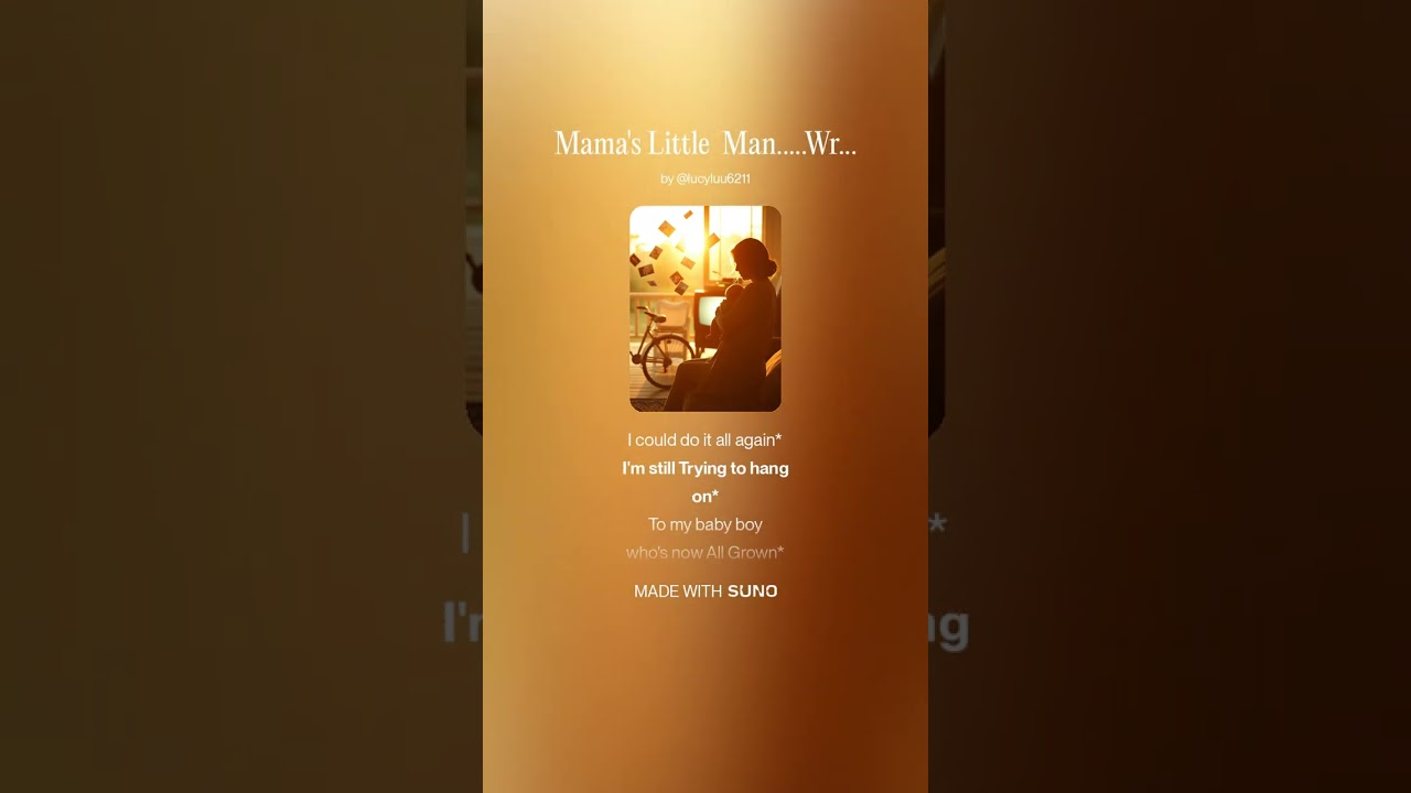 Mama's Little Man    Dedicated to my Son David... I love you Forever and a Day.  ©️ 