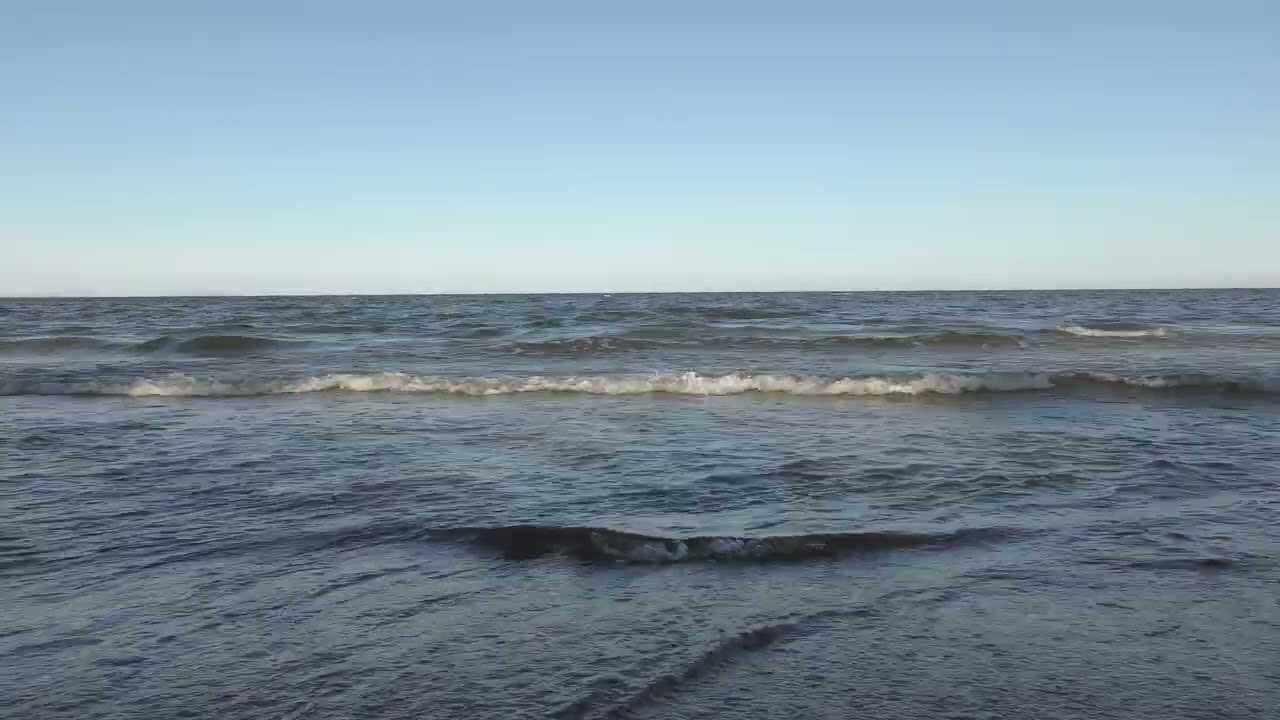 Sounds of the sea - the coast of Finskiy zaliv Sosnovyy bor in the morning
