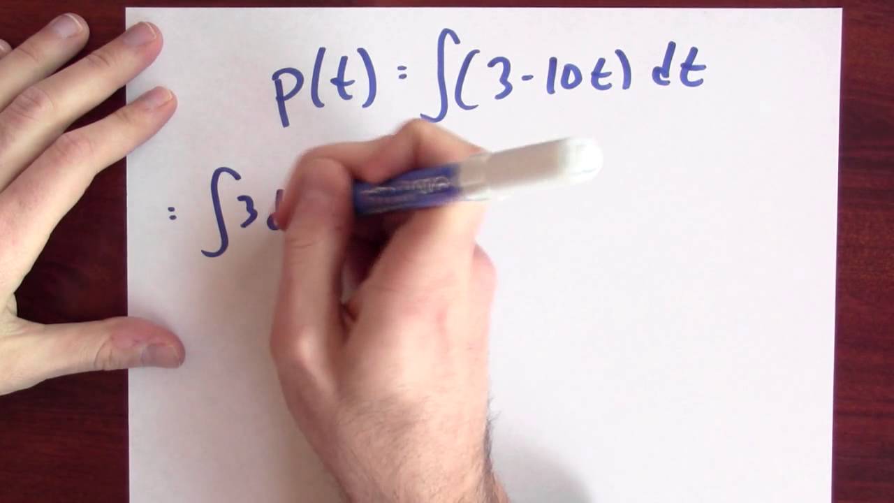 Knowing my velocity, what is my position? - Week 10 - Lecture 10 - Mooculus