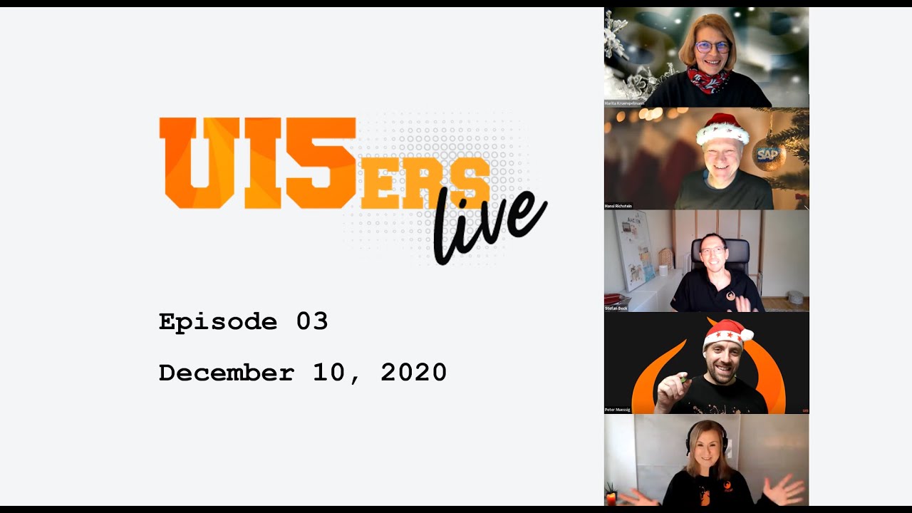 UI5ers live #03: SAP Fiori Elements for OData V4, Module Loading in UI5