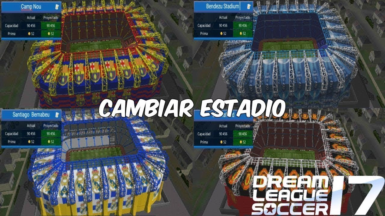 اضافة ملعب ريال مدريد فى لعبة dream league soccer سنتياجو برنابيو