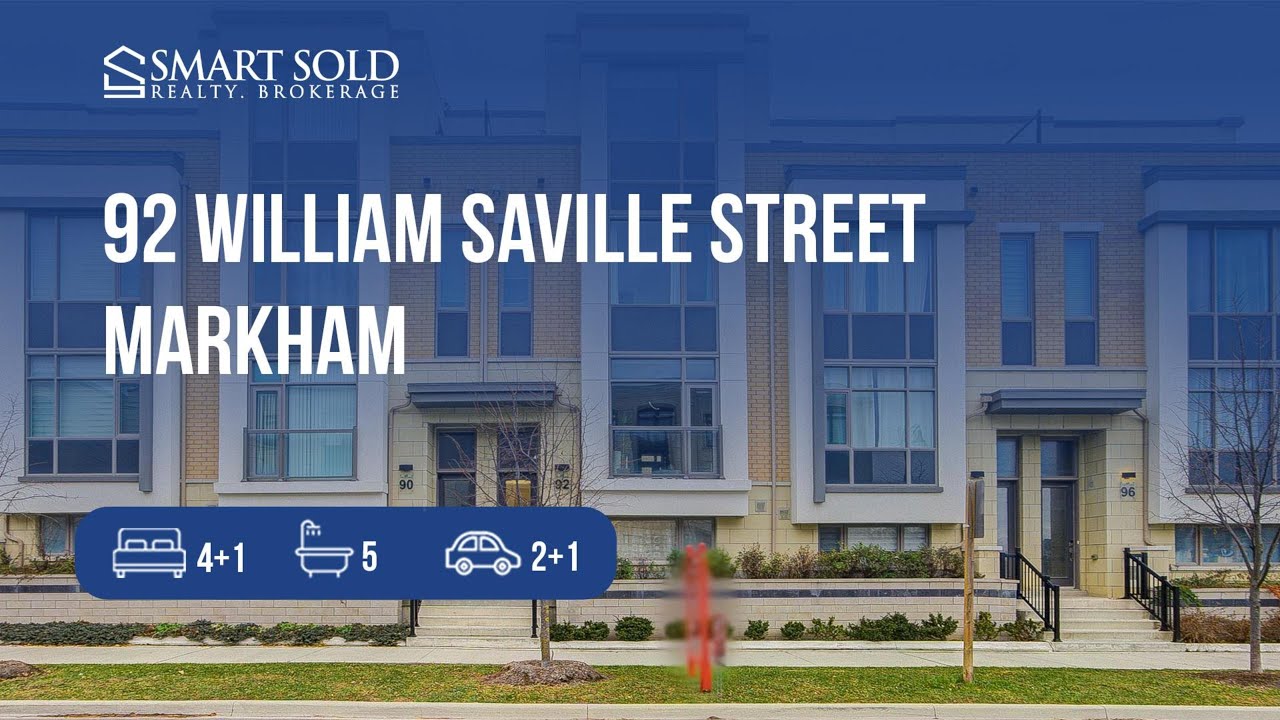 92 William Saville St | A Luxury Freehold Townhouse In Prime Downtown Markham With Private Elevator