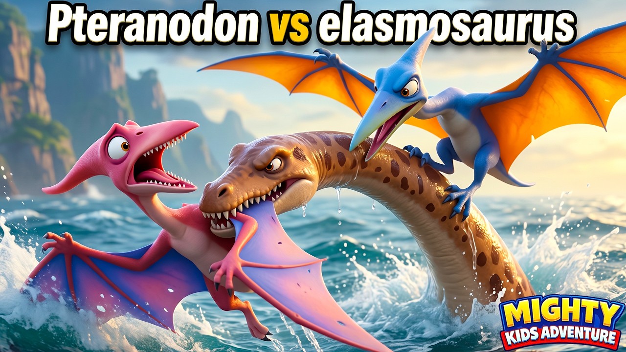 Pteranodon vs Elasmosaurus | Giganotosaurus | Dinosaur Battle | Ep - 34 | Dinosaur for Kids