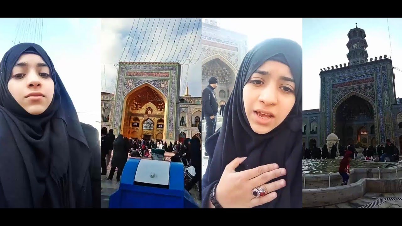 Syeda Nida Fatima Live Video in Front of Haram e Imam Raza a.s Mashhad Iran 17 Jan.2020