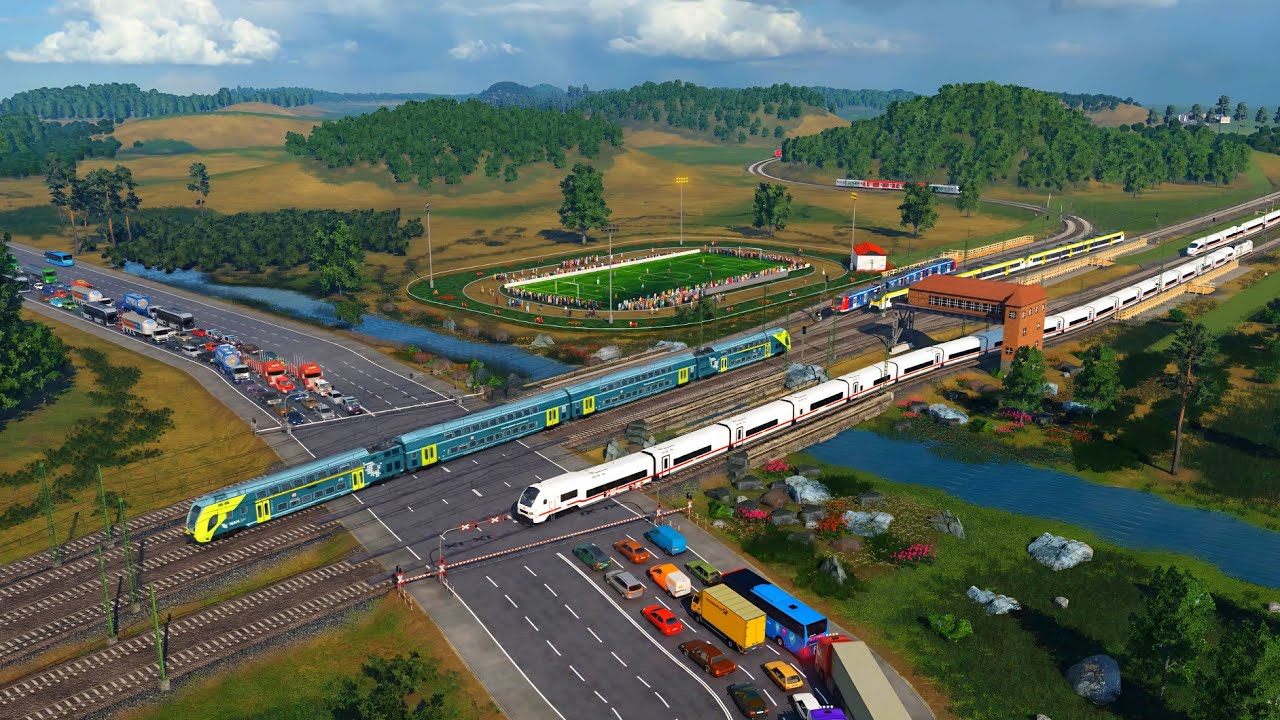 Transport Fever 2: Der Bahnübergang Teil 1017