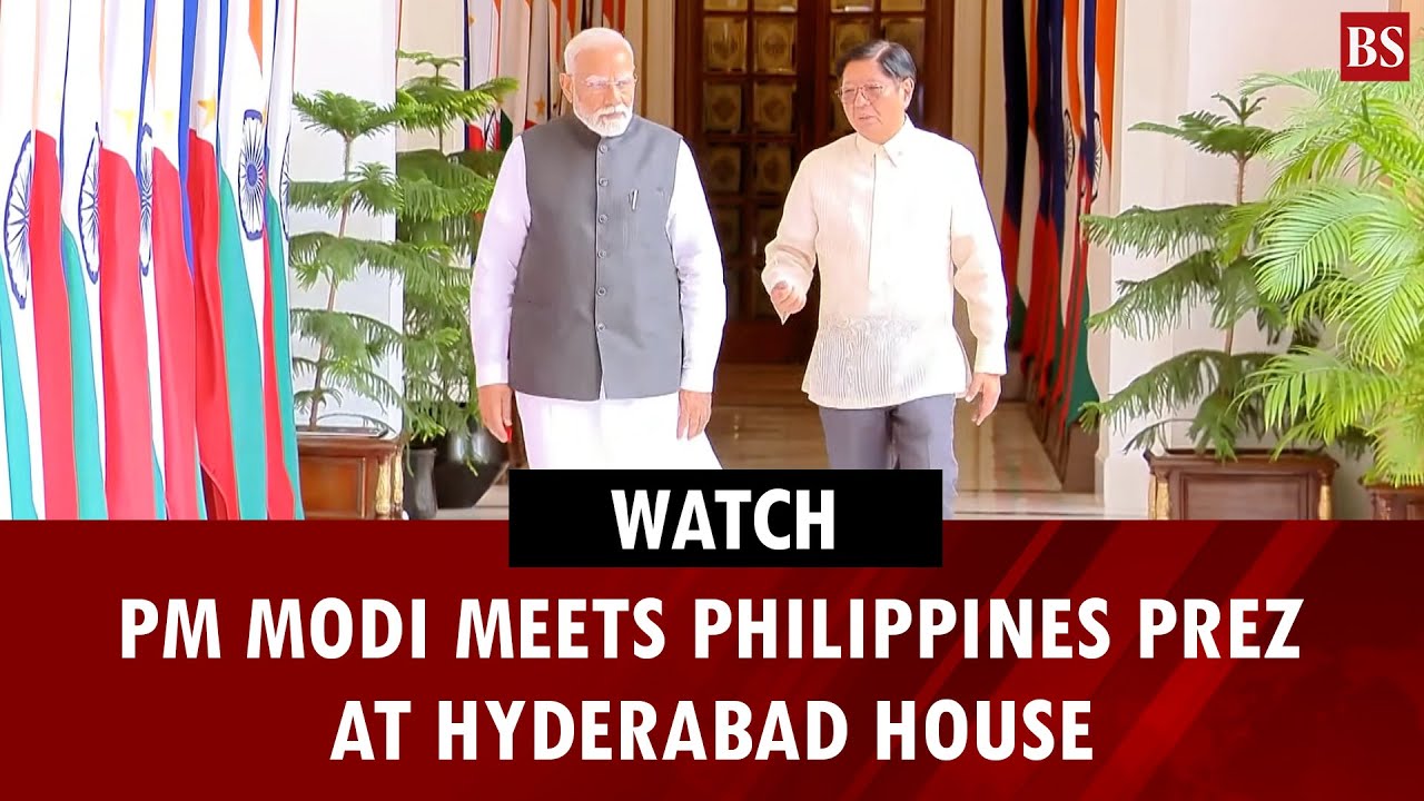Watch: PM Modi meets Philippines President Ferdinand R Marcos Jr at Hyderabad House in New Delhi