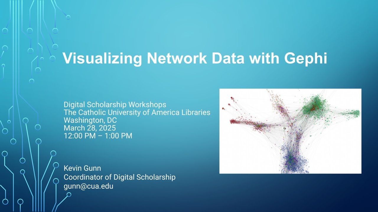 CU Digital Scholarship Workshops [Spring 2025]: Visualizing Network Data with Gephi