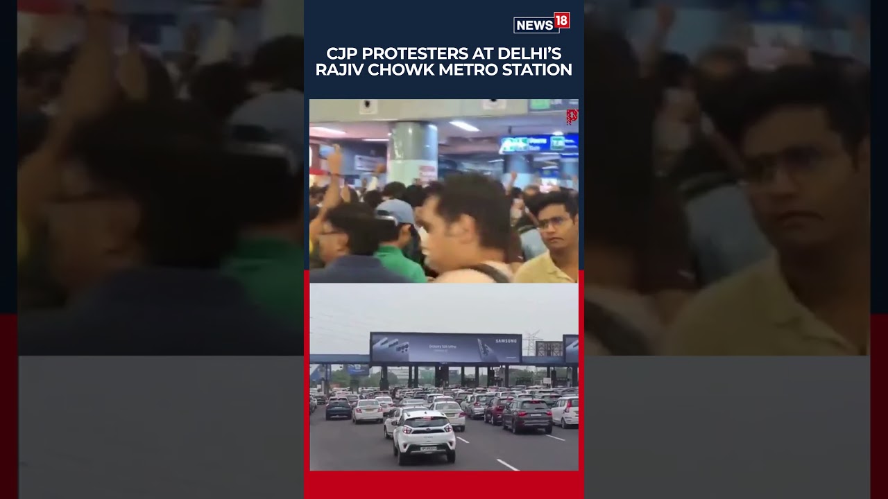 Delhi Metro Hit by 'Sansad Chalo' Protest: Rajiv Chowk Packed, 5 Stations Temporarily Shut | N18S