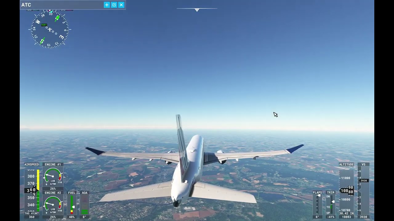Air France Airbus A220 Full Flight Paris Charles De Gaulle to London Heathrow - MSFS 20