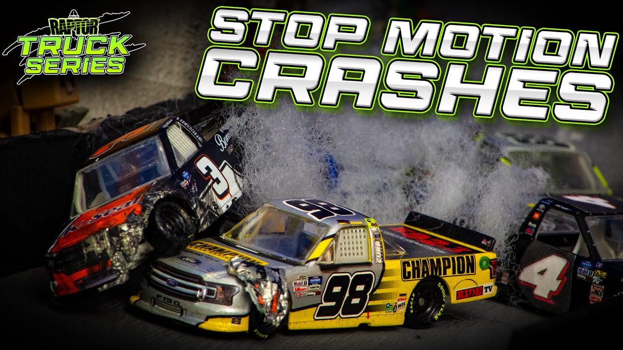 NASCAR Stop-Motion Crashes // Axalta RAPTOR Truck Series