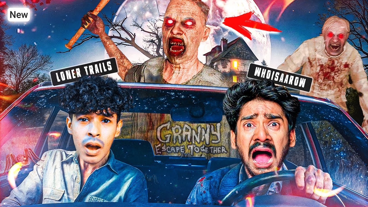 🛑 EPIC CAR ESCAPE 🚗 From Granny's House 😱😨 | Granny Escape Together Ft. Lonertrails