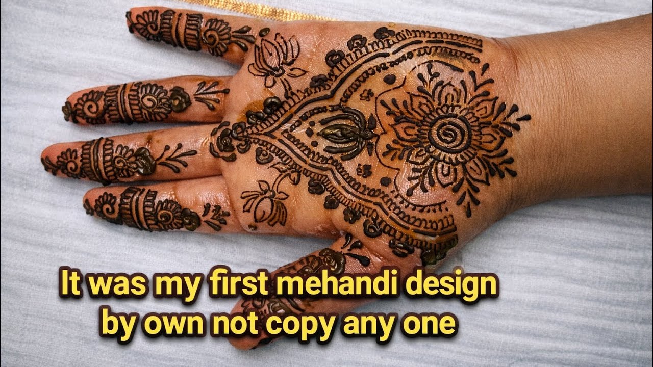 First Time Mehndi Design by Me 💕 | 100% Original | Beginner to Artist Journey😍 # mehandi #art #hena