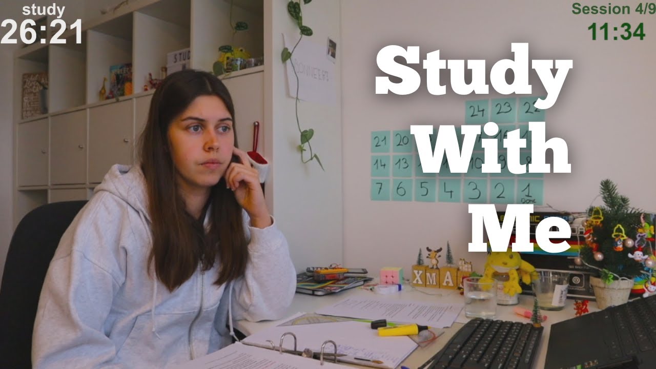 LIVE 4 HOURS Study With Me (60 min study + NO break)