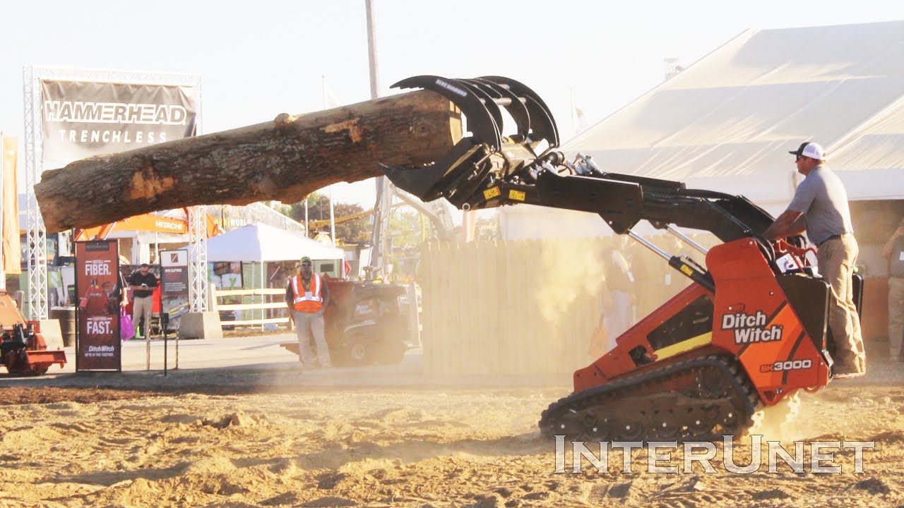 Ditch Witch SK3000 with Lumber Fork loader Demonstration