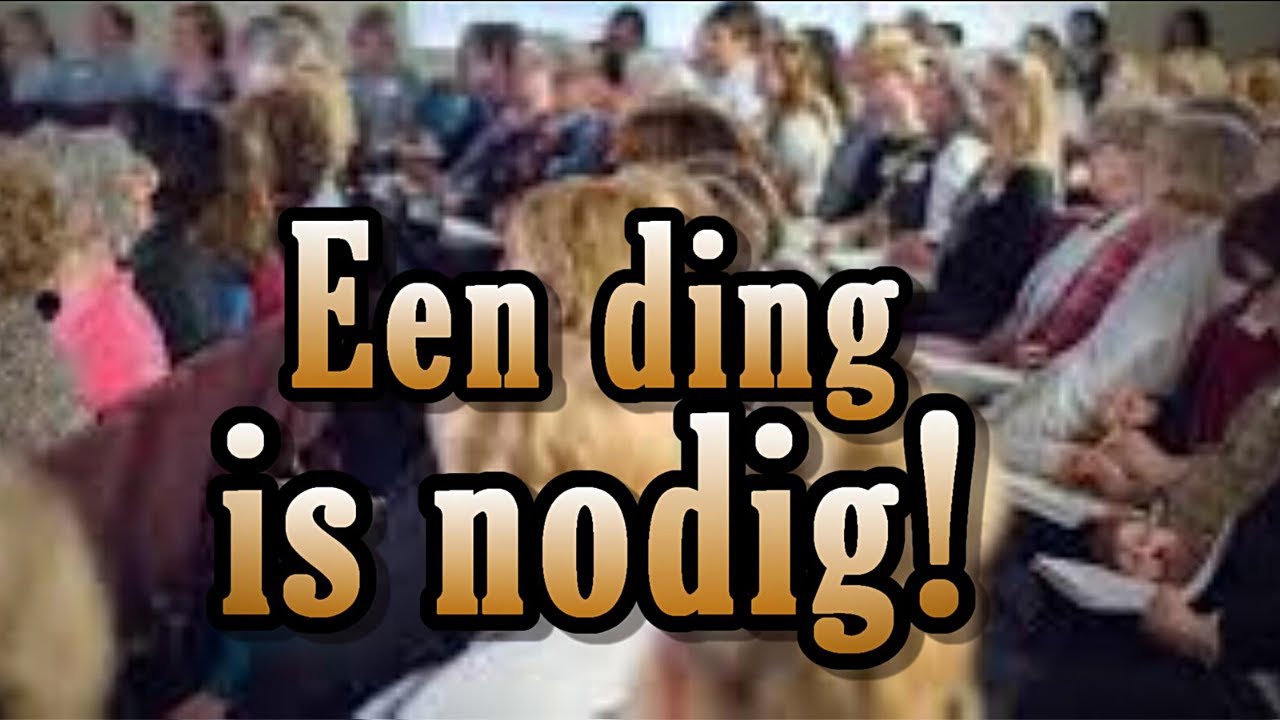 Een ding is nodig! Luk 10 Ds Gustav Opperman GK Colesberg @WoordeuitsyWoning Klankprobleem
