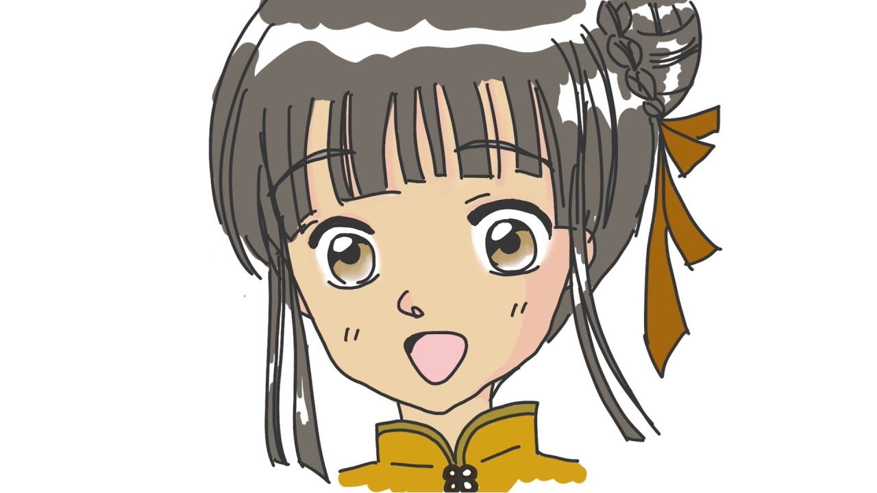 3分で描くイラスト【３倍速】｜24日目:女の子【色塗り】