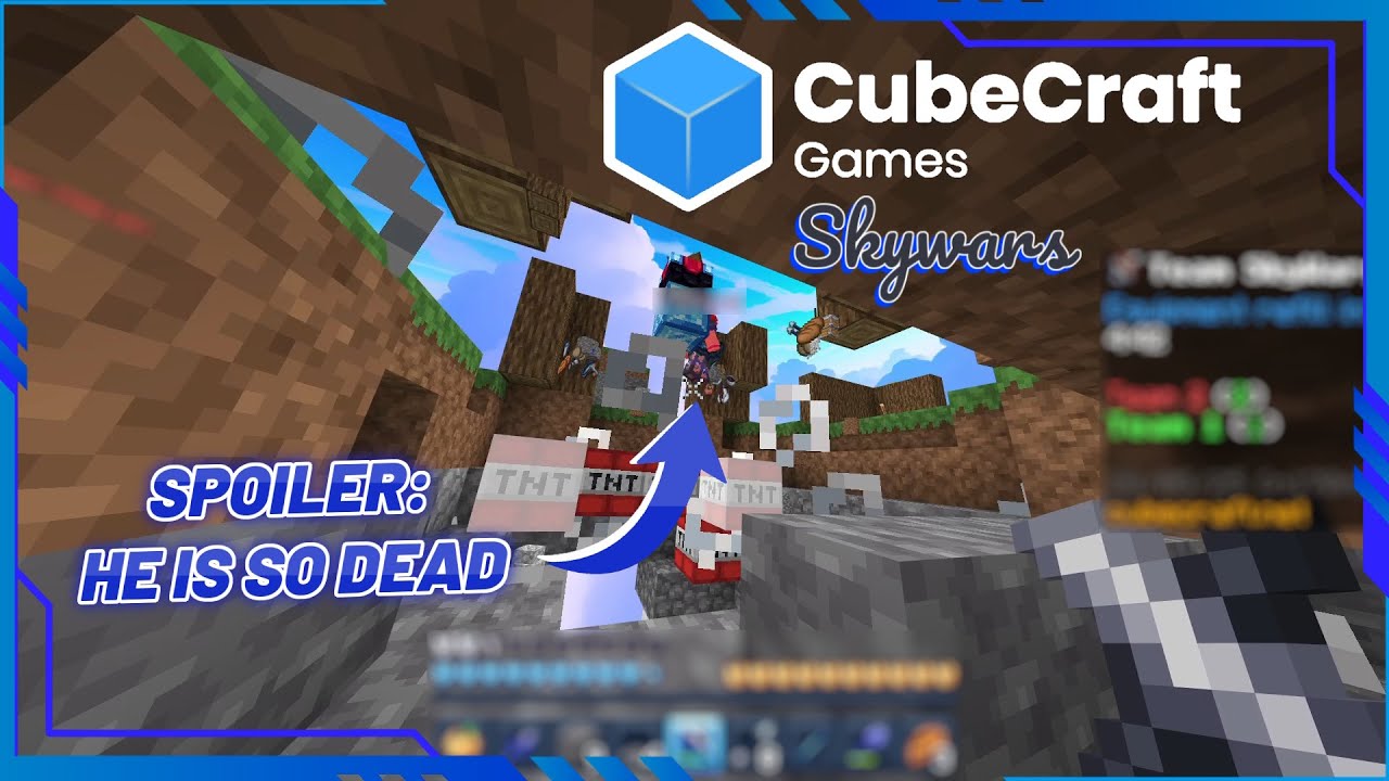TRYING A TNT TRAP IN CUBECRAFT SKYWARS - (Minecraft)