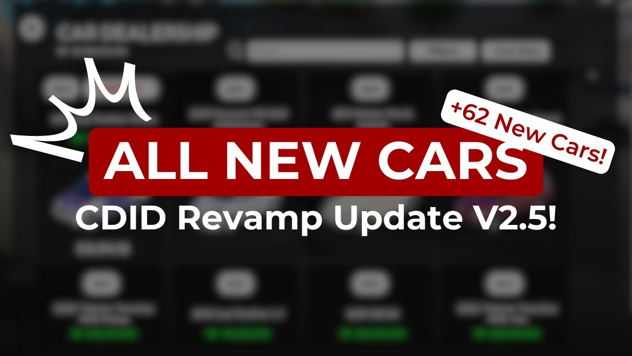 (Codes) All New Cars CDID Revamp Update V2.5 - +62 New Cars