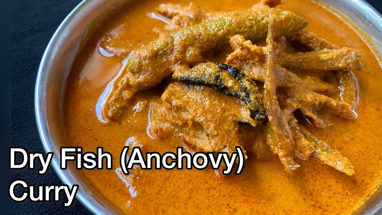 Konkan style Dry Fish Curry | Dry Anchovy Fish Curry | Vellyache (Bounshe) Hooman