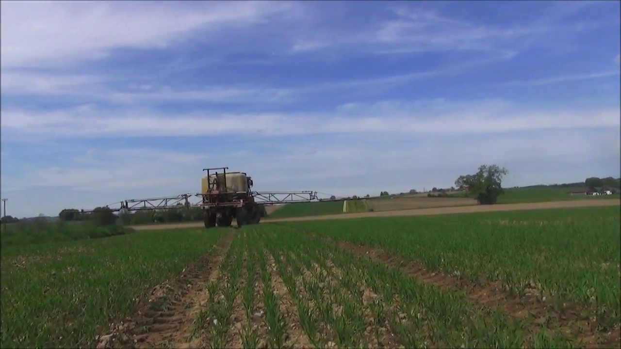 [HD] Hafer Spritzen 2015 mit MBTrac 800 Turbo + Rau Feldspritze