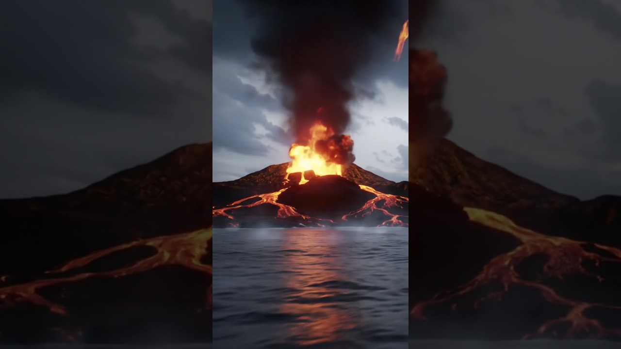 Floating Fire Island &ndash; A Surreal Ocean Mystery! #FloatingIsland #FireAndWater #OceanMystery