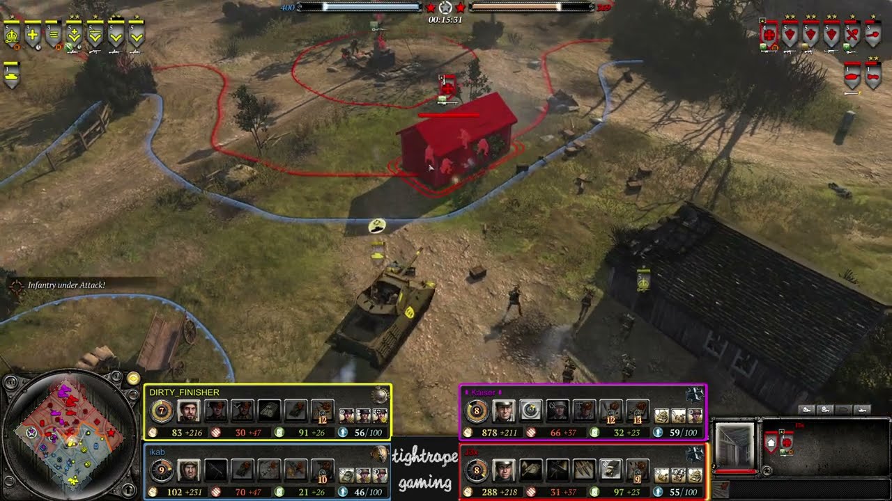 COH2 2v2 DIRTY_FINISHER (UK) & ikab (US) vs Kaiser (OK) & Jibber (OK)