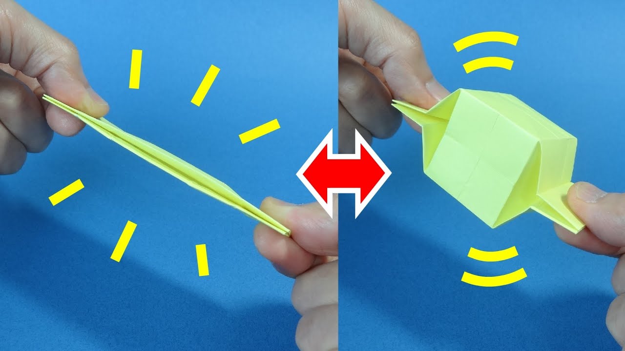 折り紙おもちゃ「消える！UFO」　Funny Origami 