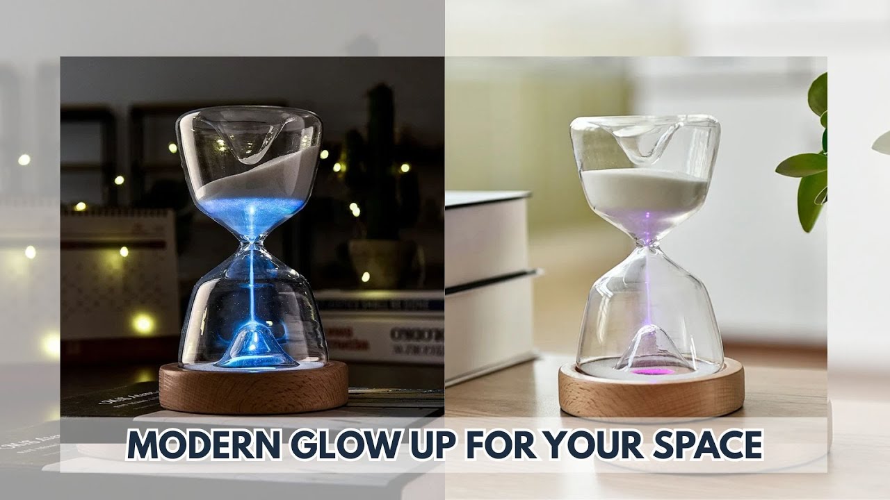15 Minutes Luminous Remote Control Glass Hourglass
