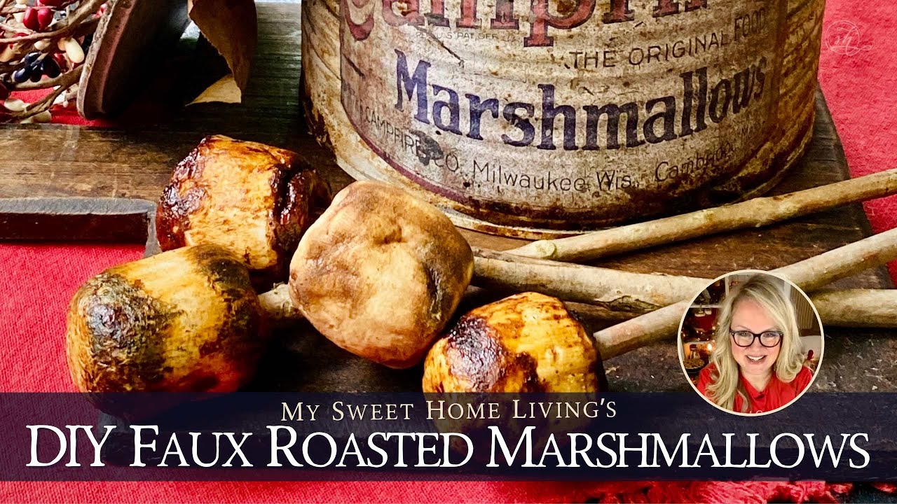 Faux Marshmallows Primitive Country Craft DIY How To Make