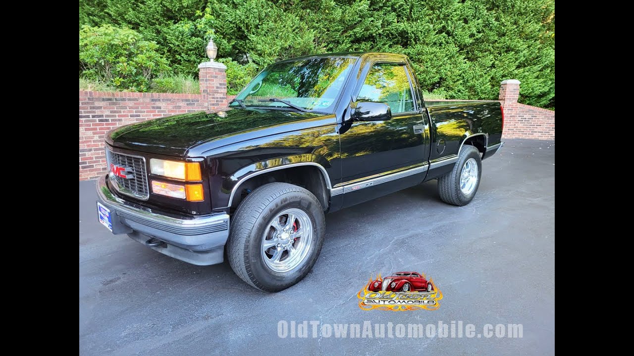 1996 GMC Sierra 4x4 Short Bed in Black Onyx for sale Old Town Automobile in Maryland