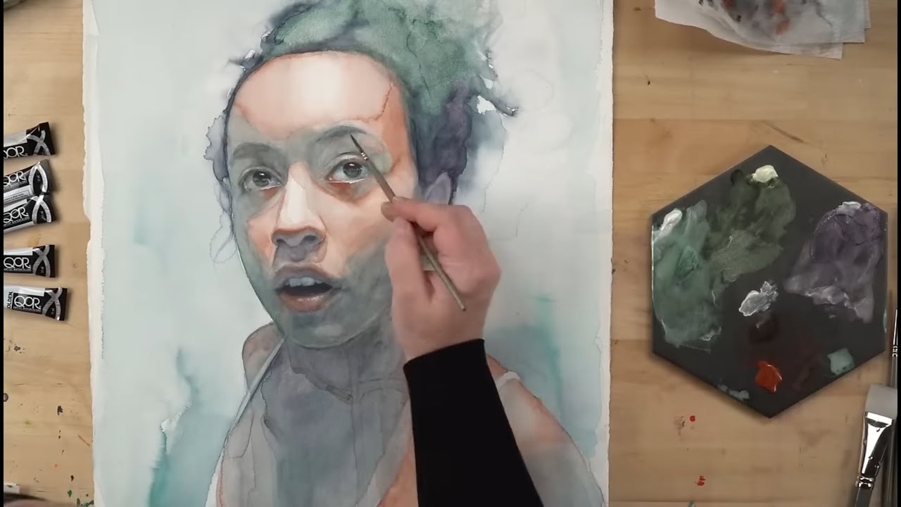 New QoR Watercolors + Step-by-Step Iridescent Blooms Painting Demo for Fabriano | Ali Cavanaugh