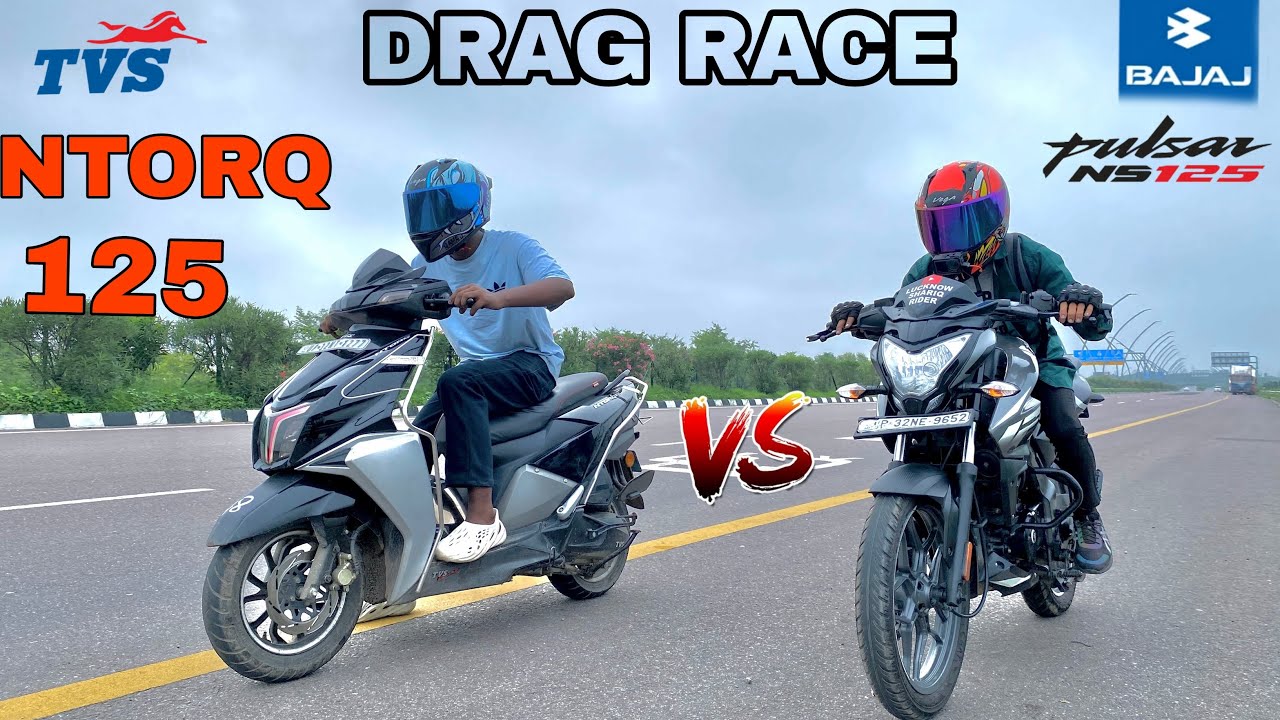 Drag Race! Tvs Ntorq 125 Vs Ns 125🚀 [Dekho or btao kon Win hua]🚀🏍️