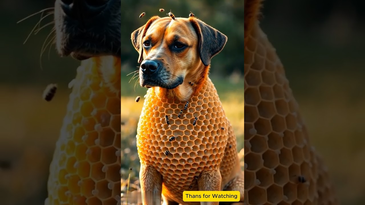 Dog Covered in Honeycombs, Bees Everywhere  #seahelpmission #shorts