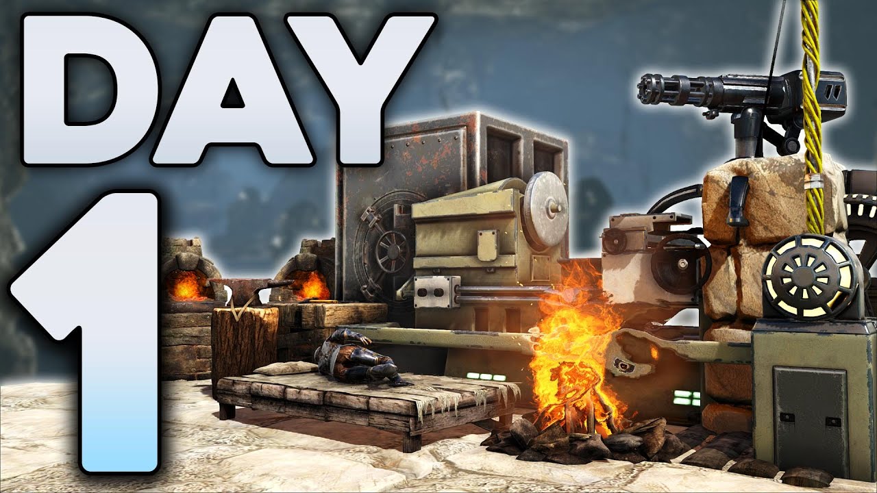 How a 20,000 Hour Tribe claims Oil Cave Day 1! - ARK PvP