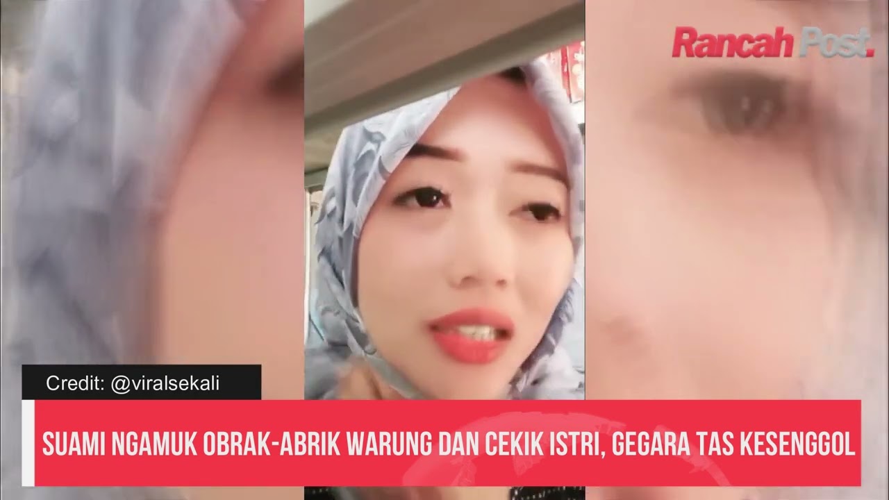 Suami Ngamuk Obrak Abrik Warung dan Cekik Istri, Gegara Tas Kesenggol