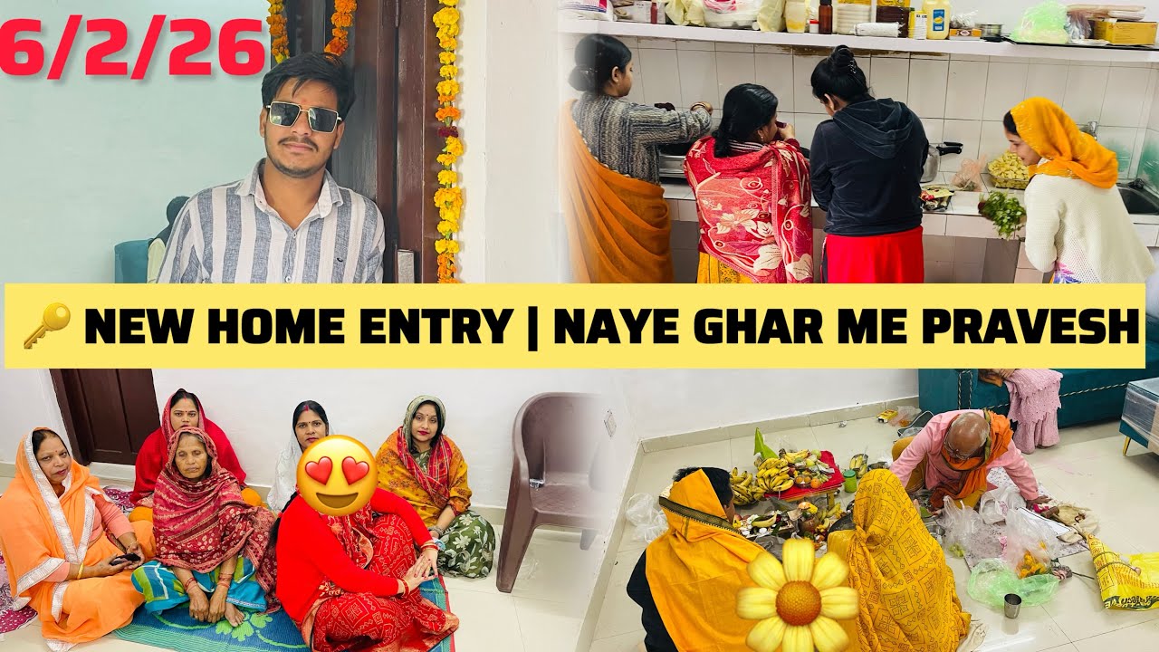 NEW GHAR ME PRAVESHHH Go And Watch full Vlog Give me You Blessing 🙏🏻📿