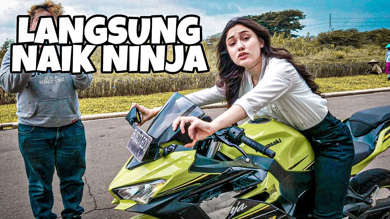 Gabut Ngajarin Artis Cantik Yasmin Napper Naik Ninja 250