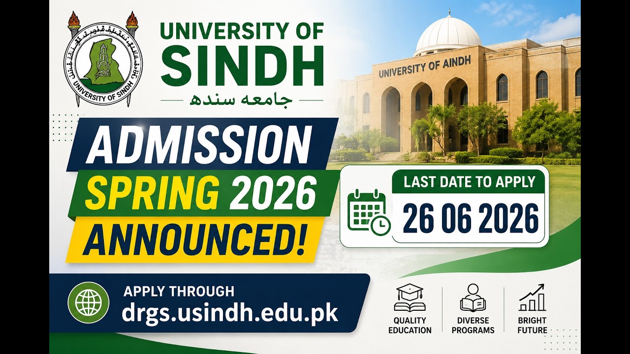 University of Sindh Admissions 2026 Spring Announced | Apply Online Now