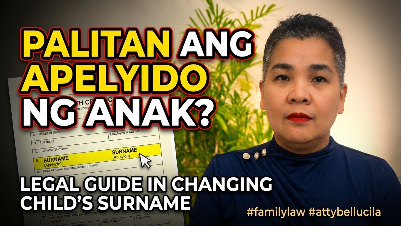Palitan ang Apelyido ng Anak: Legal Guide in Changing Child’s Surname #familylaw  #attybellucila