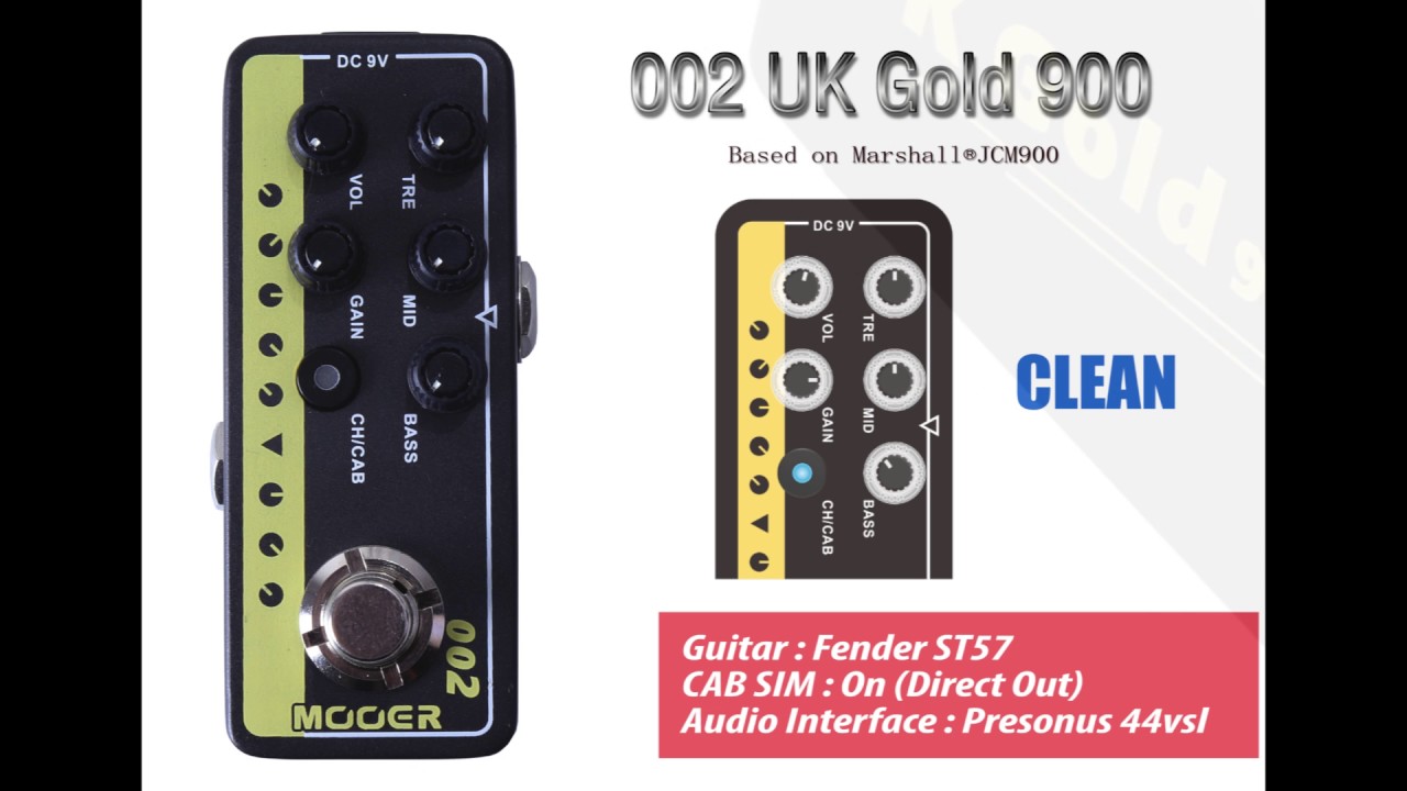 MOOER Micro Preamp 002(UK Gold 900)