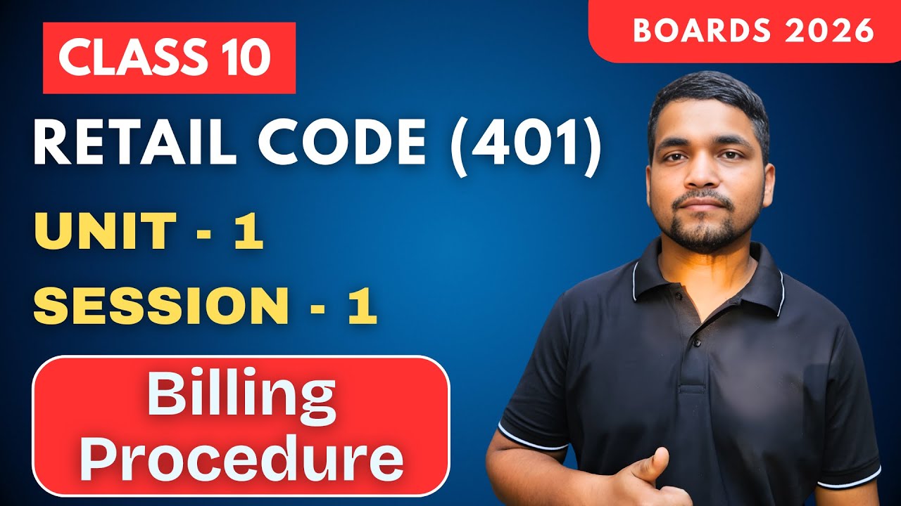 CLASS X – RETAIL CODE 401 UNIT 1: DELIVERY OF GOODS SESSION 1: BILLING PROCEDURE