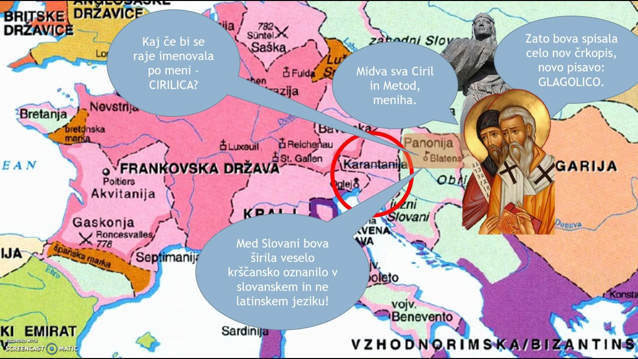 Zgodnji srednji vek, 5. del: Spodnja Panonija in Karantanija pod Franki