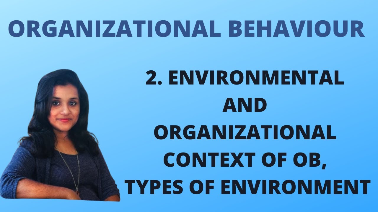 2. Environmental and Organizational Context in OB, Types Of Environment |OB|