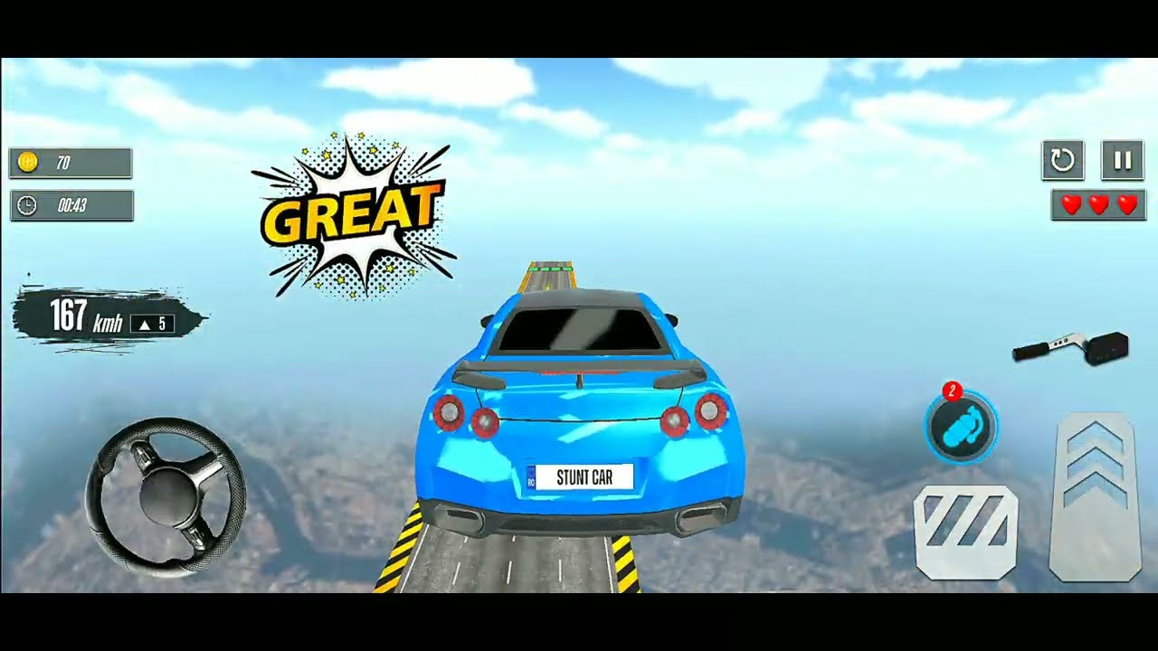 Vertical Mega Ramp Impossible 3D - Car Stunts Tracks Racing 3D -Android GamePlay #1 