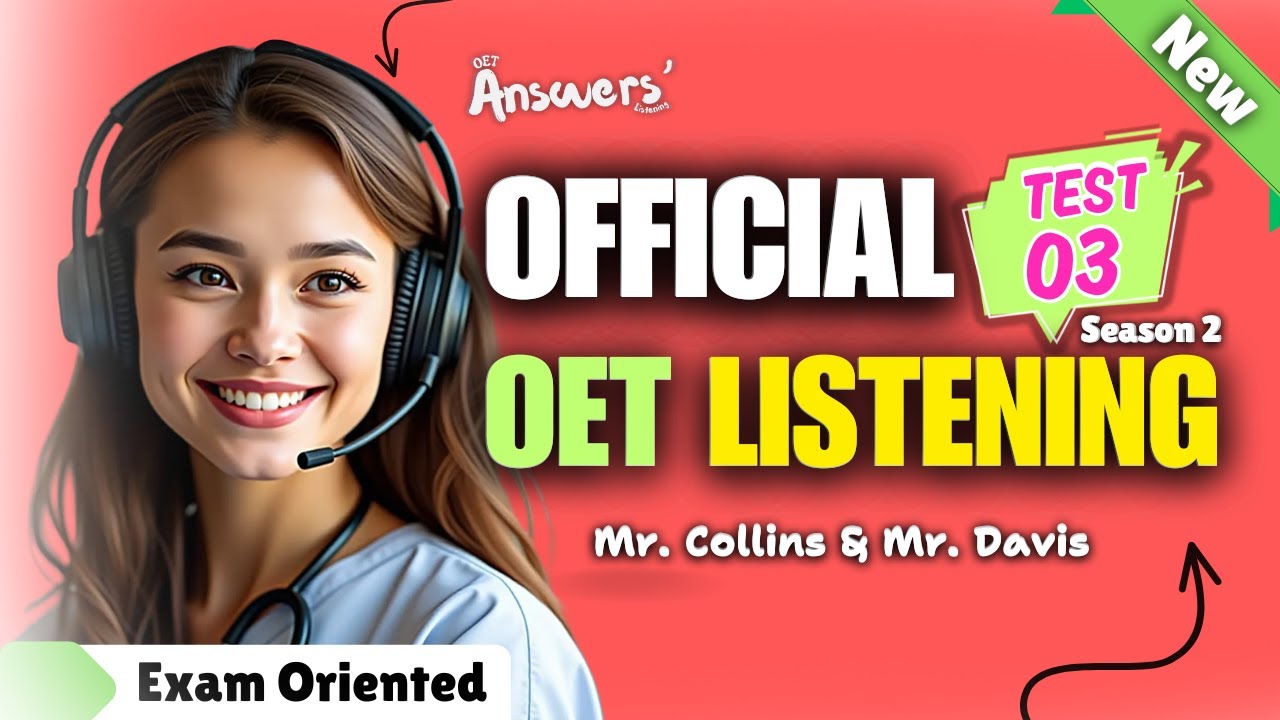 OET LISTENING TEST 09.05.2025 | #oet #oetexam #oetnursing #oetlisteningtest