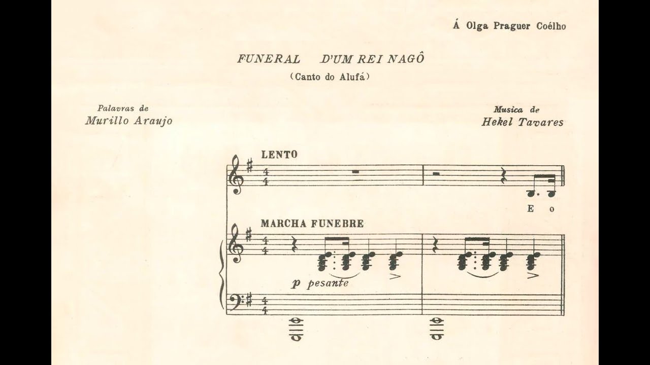 Hekel Tavares e M. Santos - Funeral dum Rei Nagô (red. piano solo) (Marco Bernardo, piano)
